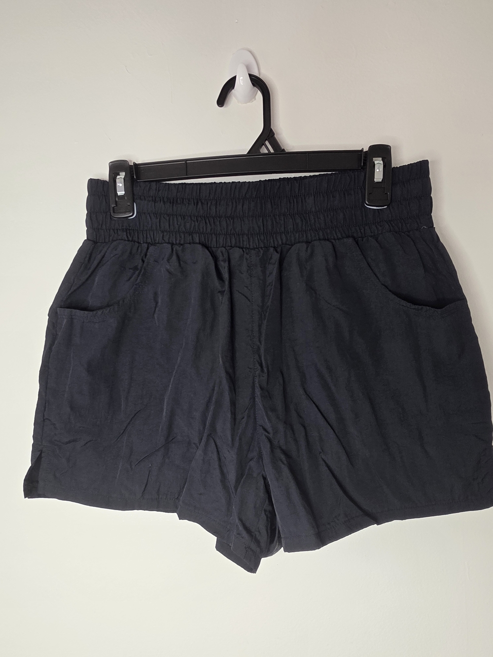 Women's Asics Black Athletic Shorts with Smocked Waist Size M
